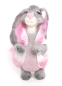 Авторская игрушка "Зайчишка в розовом пальтишке" - Ручная работа помощью иглы или мыльного раствора инфо 13803f.